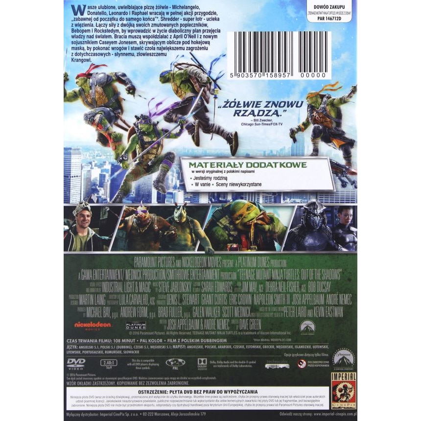 Костенурките нинджа: На светло [DVD] - eMAG.bg