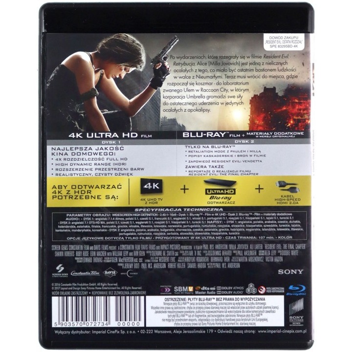 Заразно зло: Финалът [Blu-Ray 4K]+[Blu-Ray]