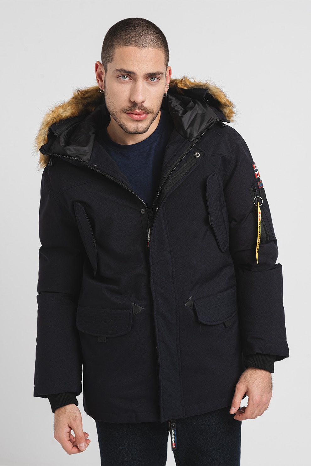 Geographical Norway, Зимна парка Bernard с джобове, Ултрамарин синьо