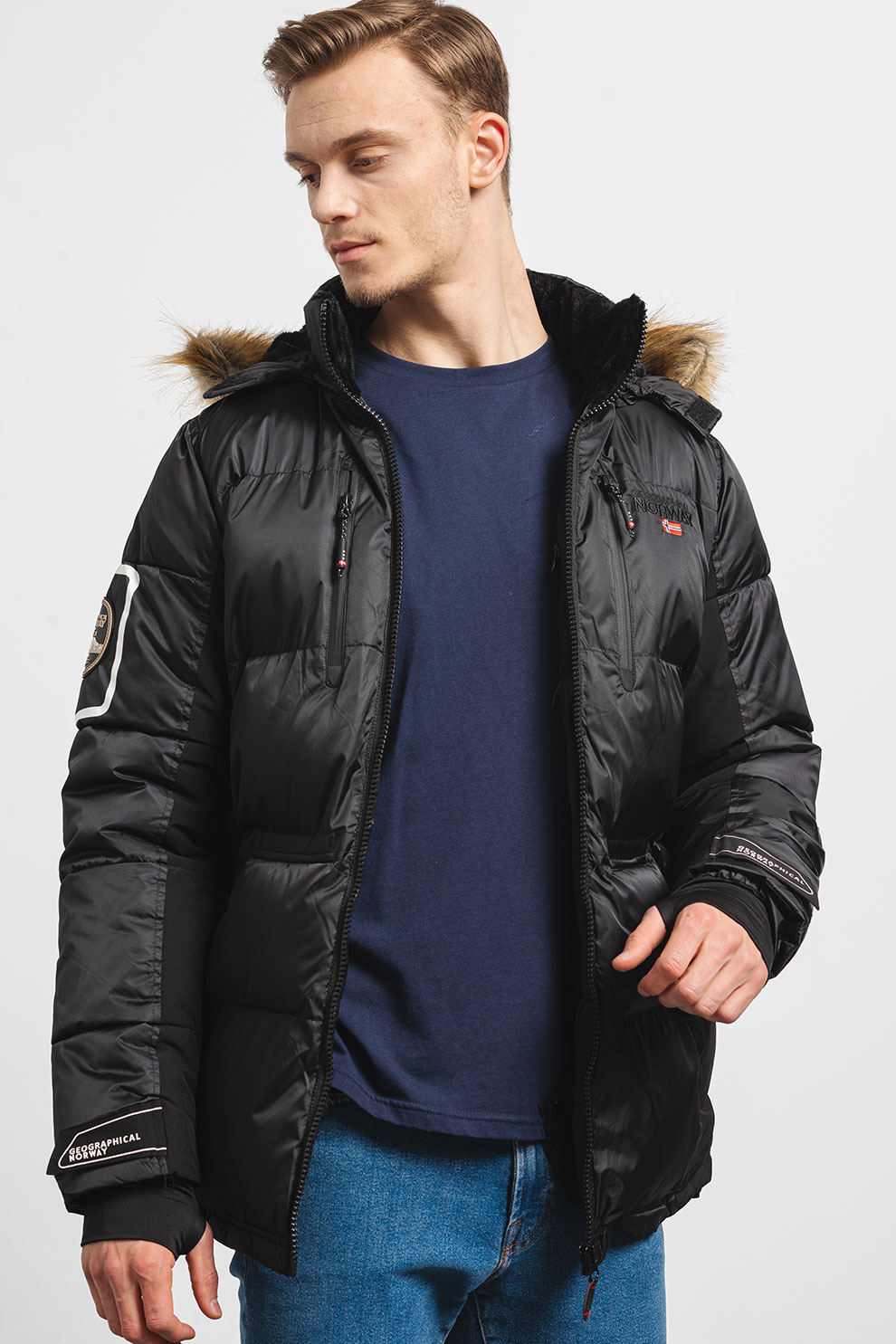 GEOGRAPHICAL NORWAY Doudoune Danone Homme Marine - Prêt-à-Porter