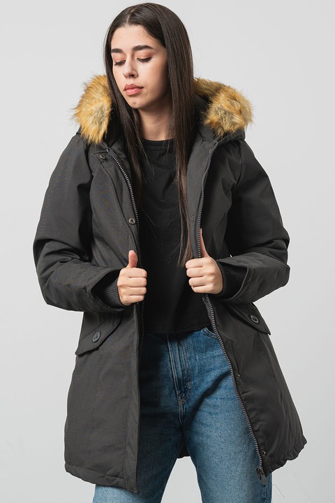 Anapurna, Jacheta parka cu logo Dinastiana, Negru stins