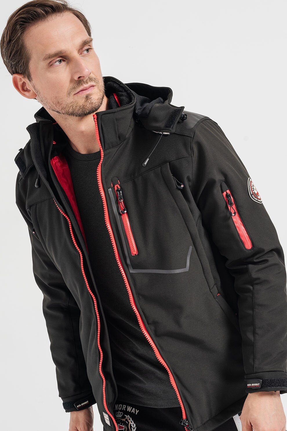 Geographical Norway, Geaca 2in1 cu gluga Tropico, Negru, M - eMAG.ro