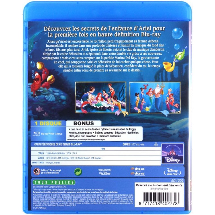 Малката русалка: Началото на Ариел [Blu-Ray] - eMAG.bg