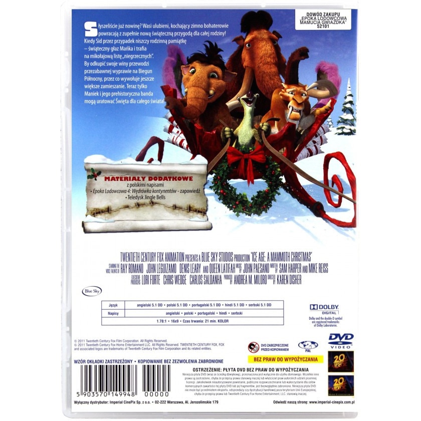 Ice Age: A Mammoth Christmas [DVD] - eMAG.ro