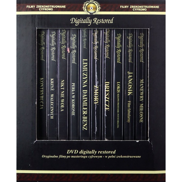 Czarna seria: pakiet filmów polskich: Dreszcze / Zmory / Limuzyna Daimler-Benz / Kontrybucja / Krzyż Walecznych / Lokis - Rękopis profesora Wittembacha / Nikt nie woła / Janosik / Manewry miłosne / Perła w koronie [BOX] [10DVD]