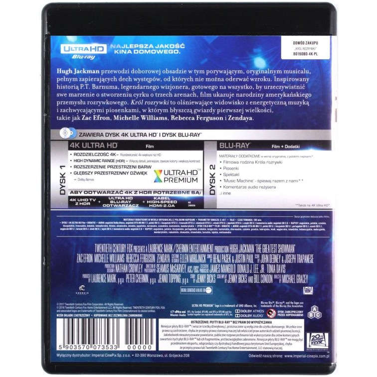 Най-великият шоумен [Blu-Ray 4K]+[Blu-Ray] - eMAG.bg
