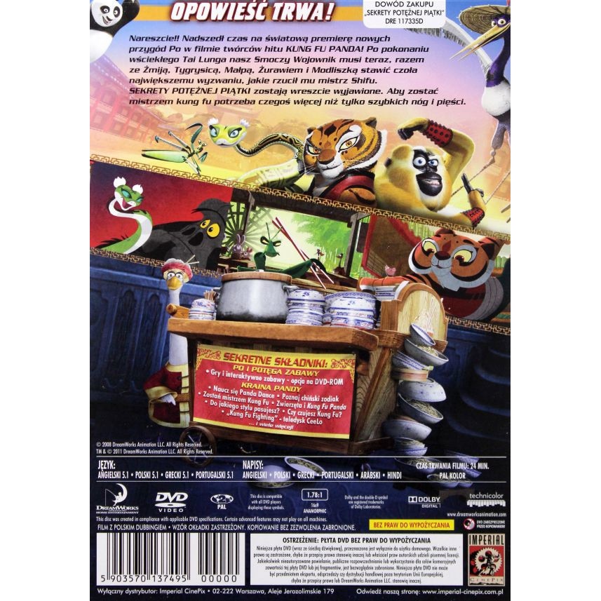 Kung Fu Panda Secrets Of The Furious Five Dvd Kung Fu Panda: Secrets of the Furious Five [DVD] - eMAG.ro