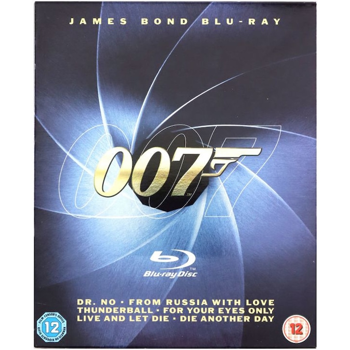 007 James Bond Kolekcja: Żyj i pozwól umrzeć / Pozdrowienia z Rosji / Śmierć Nadejdzie Jutro / Tylko Dla Twoich Oczu / Dr. No / Operacja Piorun [BOX] [6xBlu-Ray]