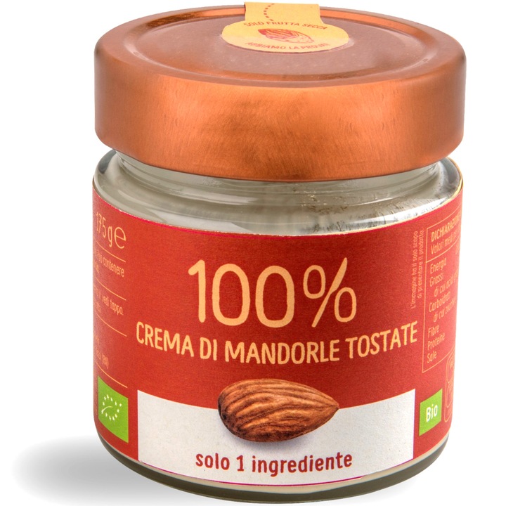 Crema pura de migdale uscate si coapte 100% BIO, 175g