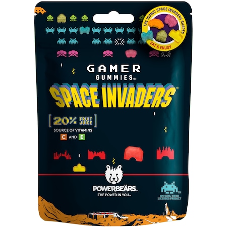 Jeleuri gumate Space invaders Powerbears cu 20% suc din fructe ...