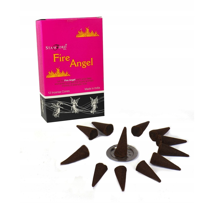 Conuri de tamaie cu parfum premium Fire Angel, Stamford, Maro