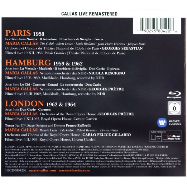 Maria Callas: Callas Toujours, Paris 1958 / In Concert, Hamburg 1959 ...