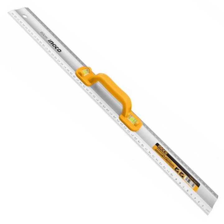 Nivela, INGCO, rigla de aluminiu, cu maner, 60cm