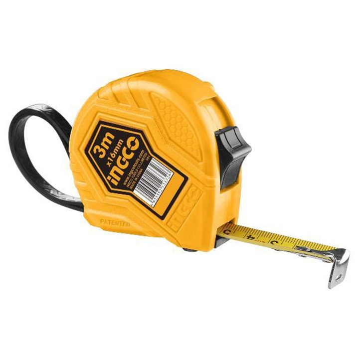 Ruleta de masurat, INGCO, retractabila super select, 5m