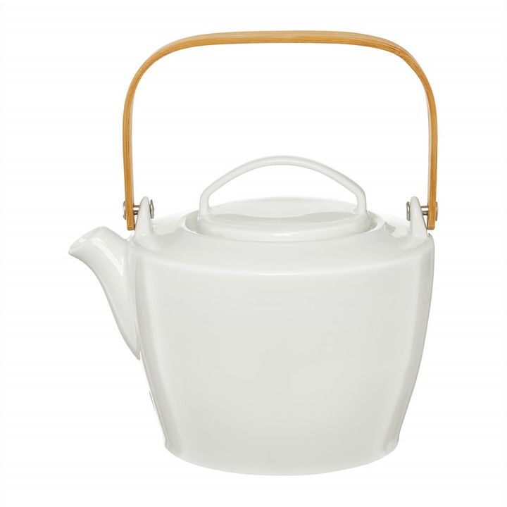 Чайник Ambition Natural, Порцеланов, Бял, 1,1 л