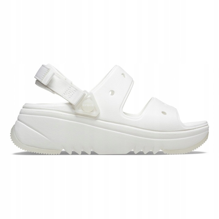 Crocs, Скосени сандали Hiker Xscape с велкро, Бял