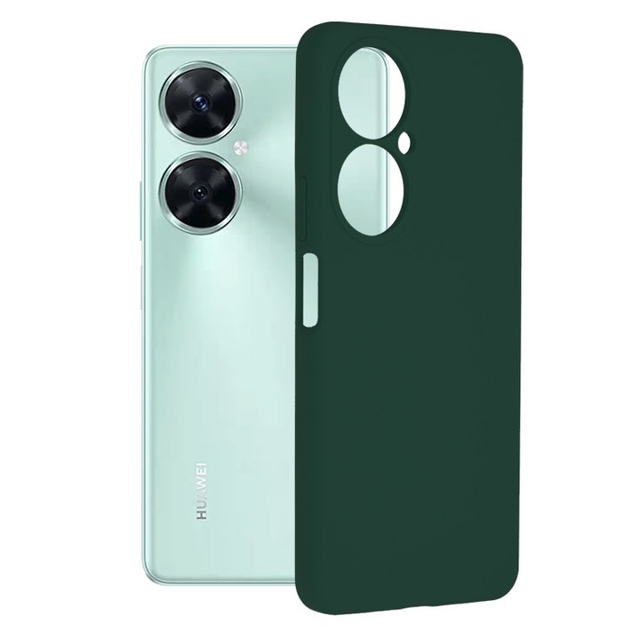 Капак, съвместим с Huawei nova 11i, Premium Quality, U1519, Silicone, Green Touch
