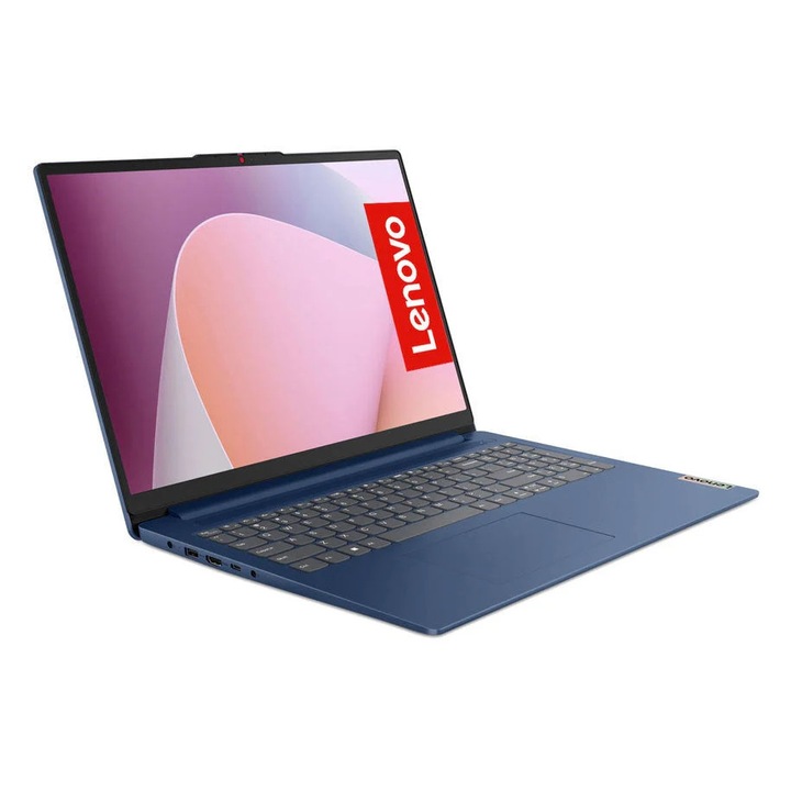Laptop Lenovo IdeaPad Slim 3 15AMN8, 82XQ003CBM, 15.6", AMD Ryzen 5 7520U (4-core), AMD Radeon 610M, 16GB 5500MHz LPDDR5, albastru