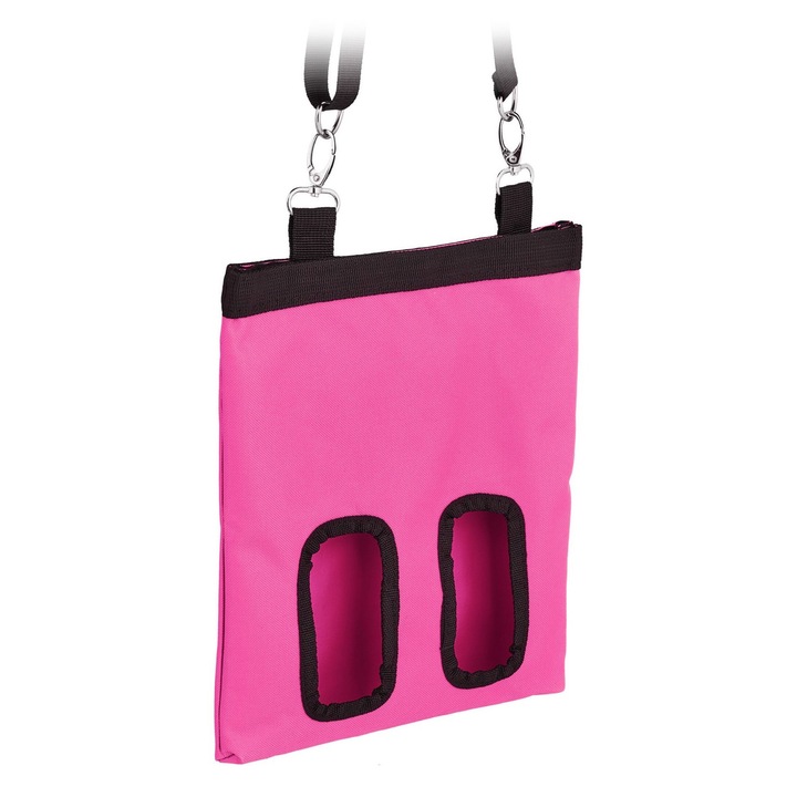 Geanta pentru fan pentru animale mici, Relaxdays, roz/negru