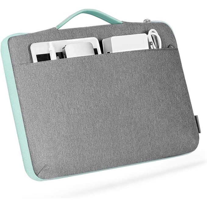 Husa Laptop ProCase, compatibila cu Laptop de 15 inch, culoare Gri cu Aqua Albastru