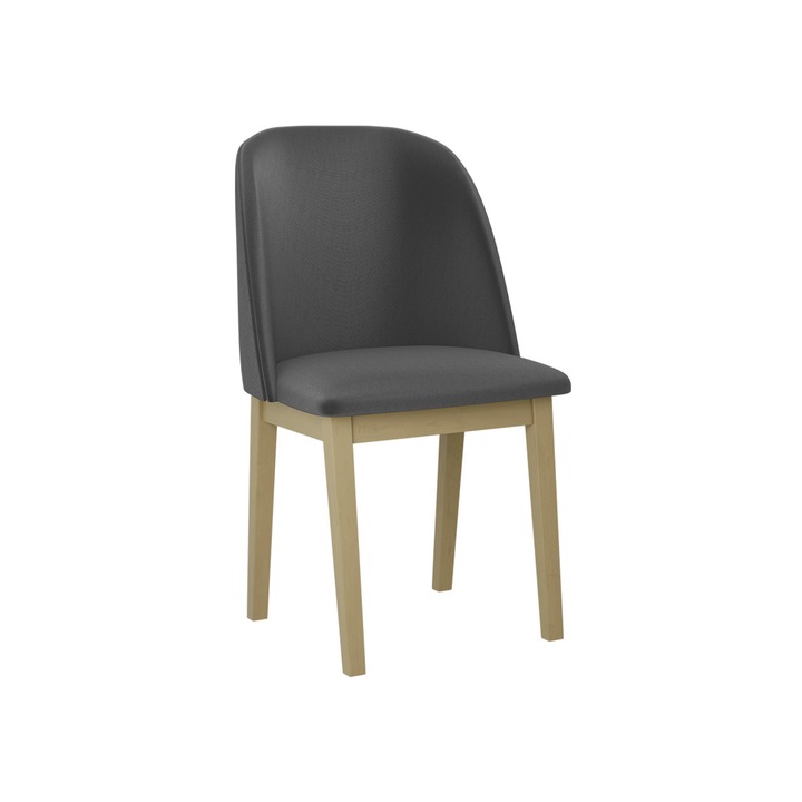 Scaun tapitat Nawki I, MIRJAN24, sonoma / gri inchis, 48x55x83 cm