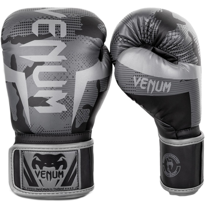 Боксови ръкавици VENUM Elite, За възрастни, 14 oz, Черен/Камуфлаж