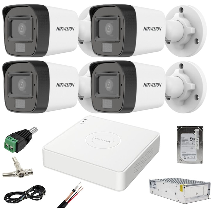 Kit supraveghere statie ITP Hikvision 2 camere 2 MP