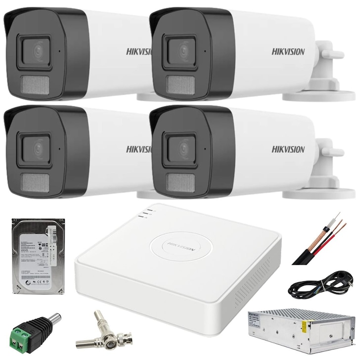 Sistem de supraveghere format din 4 camere 1MP