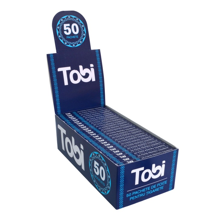 Set 50 pachete de foite rulat tigari Tobi, Standard, 70 mm