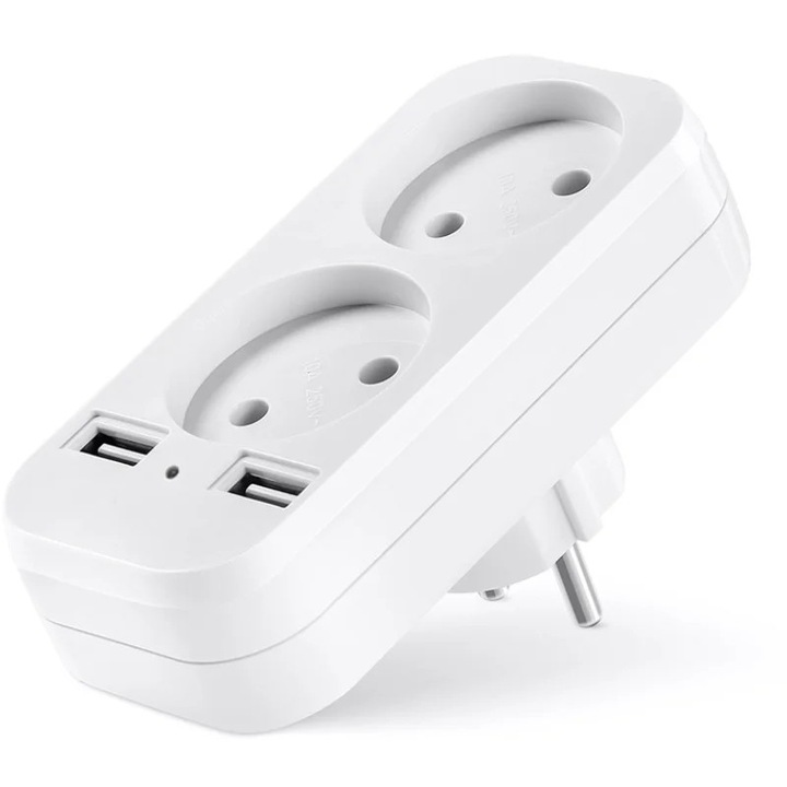 Camera Spion in Adaptor dublu iUni AD1, Wi-Fi, Full HD, Senzor miscare