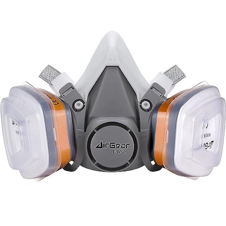 Masca de protectie reutilizabila AirGearPro M-500 cu filtre A1P2, Set cu accesorii, Anti-gaz, Anti-praf