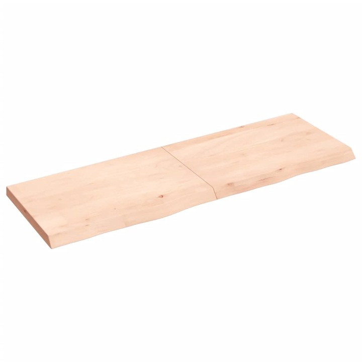 Плот за баня vidaXL, 120x40x(2-4) см, необработено масивно дърво, 8.75 Kg