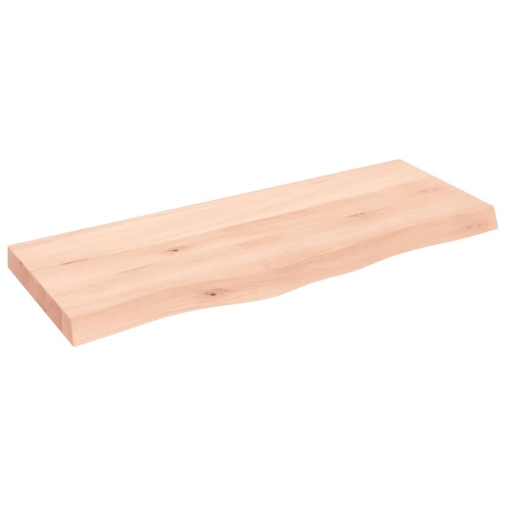 VidaXL kezeletlen tömör tölgyfa fali polc 100x40x(2-6) cm 363565