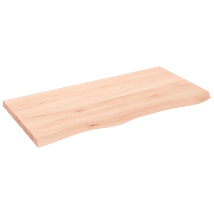 VidaXL kezeletlen tömör tölgyfa fali polc 100x50x(2-4) cm 363567