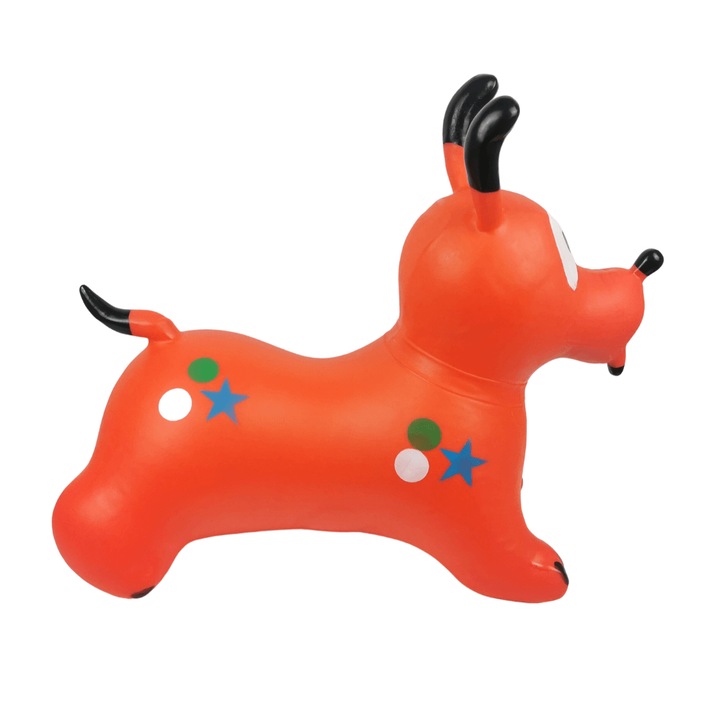 Детско куче за скачане, Гумено, Надуваемо, Червено
