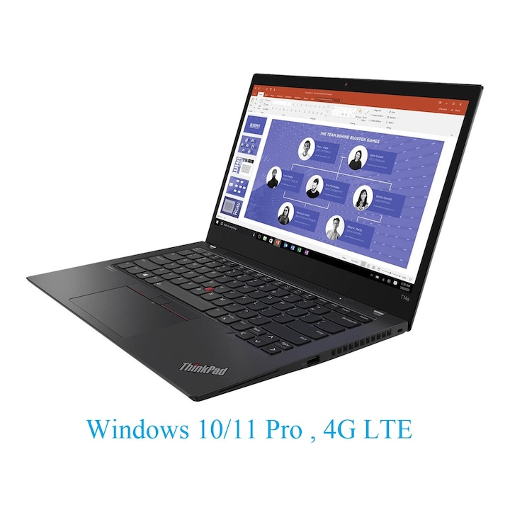 Lenovo ThinkPad T14s Gen 2 AMD Laptop, 14" FHD IPS 300nits, AMD Ryzen 7 PRO 5850U 8 magos, 32 GB DDR4, 512 GB SSD m2 PCIe, AMD Radeon Graphics, Windows 10 Pro, Fekete, Nano-4G SIM kártyahely LTE CAT12