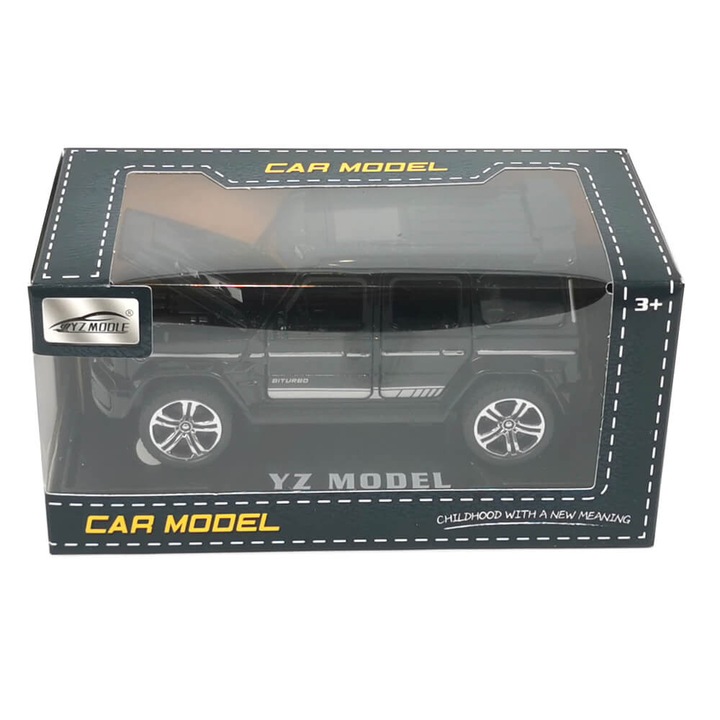 Jeep metalic Brabus Mercedes clasa G, cu sunet si lumini, Negru