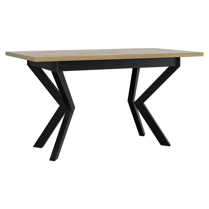 Masa extensibila Elarno 80 x 140/180 IV, MIRJAN 24, sonoma / negru metal