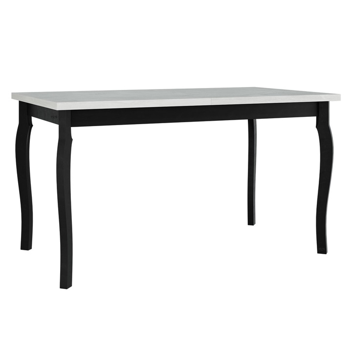 Masa extensibila Diesel 80 x 140/180 V, MIRJAN 24, alb / negru