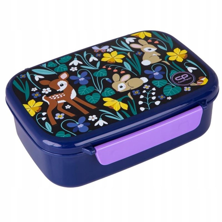 Cutie de pranz, Coolpack, model Oh My Deer, cu compartimente, 18x14x6 cm, Bleumarin