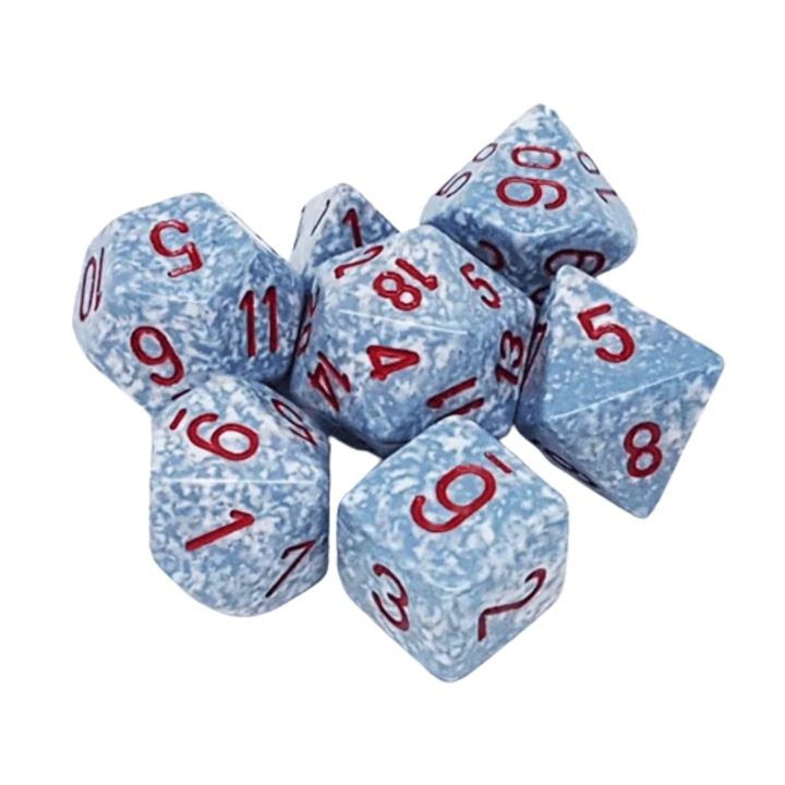 7 kockakészlet D&D, Chessex, foltos, nyugodt tengerhez