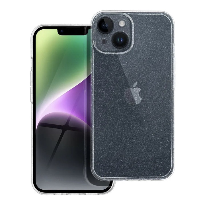 Husa de silicon 2mm pentru Apple iPhone 15 Pro Max, Blink Case, Crystal Shiny, Slim Fit, Transparent