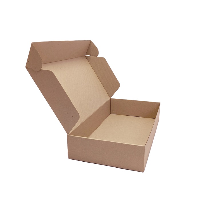 Set 10 bucati cutii transport din carton microondul natur, 470x255x85 mm