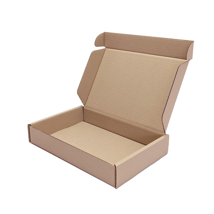Set 10 bucati cutii transport din carton 3 straturi natur, 300x200x50 mm
