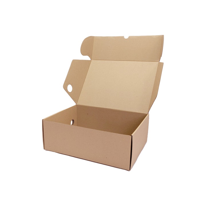 Set 10 bucati cutii transport din carton microondul natur, 340x260x123 mm