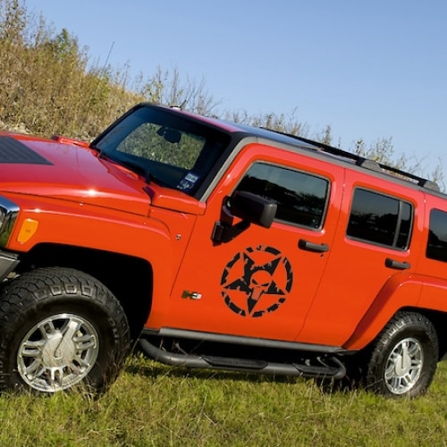 Punch Off Raod Sticker Sticker Off Road, Punnisher, Negru, 30 cm x 30 cm - eMAG.ro