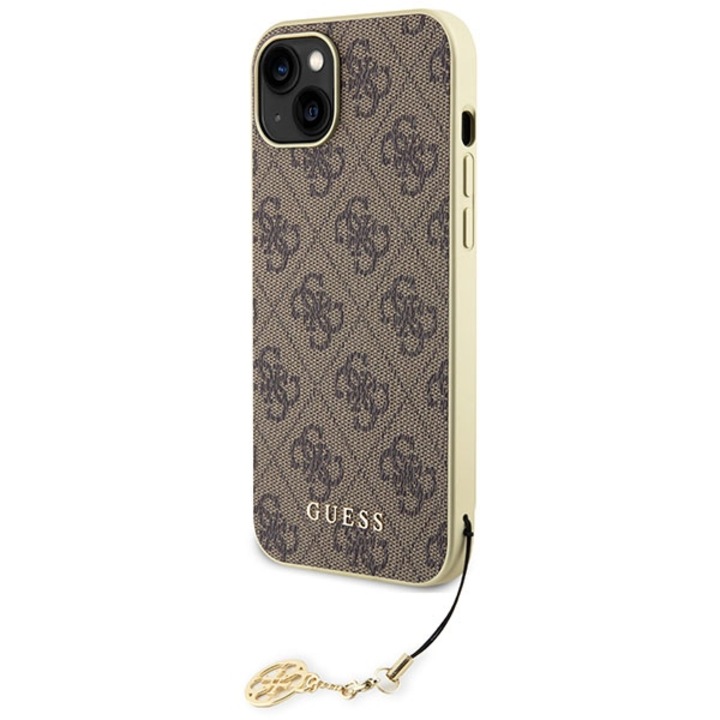 Калъф Guess charms collection, Кафяв, За iPhone 15 Plus