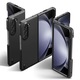 Калъф, съвместим със Samsung Galaxy Z Fold5, Stylus Cover Pro, матов поликарбонат, с вградена поддръжка за S Pen, повдигнати ръбове, черен