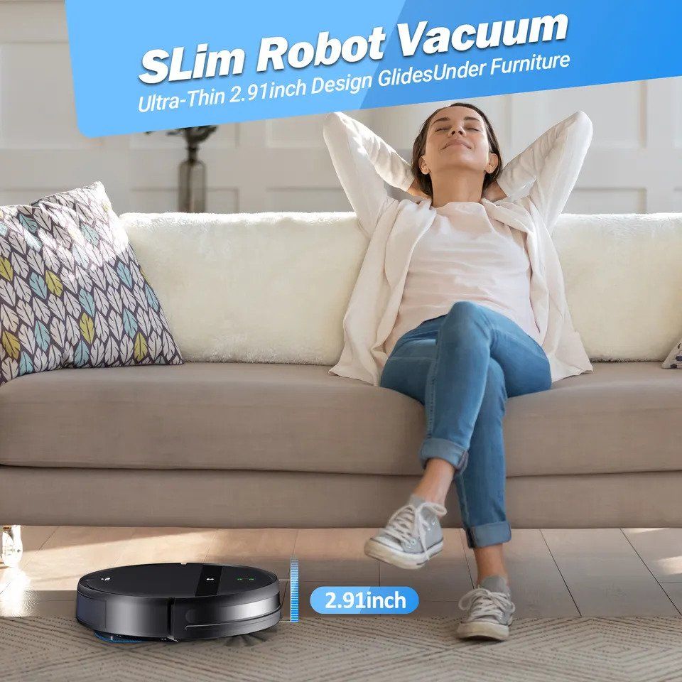 Robot aspirator, Smart, GT20, Bluetooth/2.4GHz Wi-Fi, Alexa/, Telecomanda, Gri