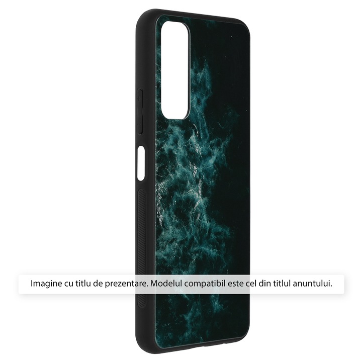 Husa pentru iPhone 15 Plus, Glaze Series, M390, Policarbonat, Blue Nebula